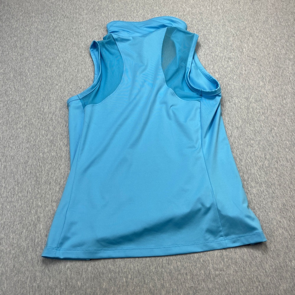 Tommy Bahama Active Womens XS Blue Sleeveless Golf Polo Mesh Back UPF 50 NWT - Picture 2 of 7